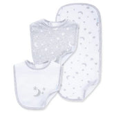 Set Babero y Paño de Hombro Unisex Grey